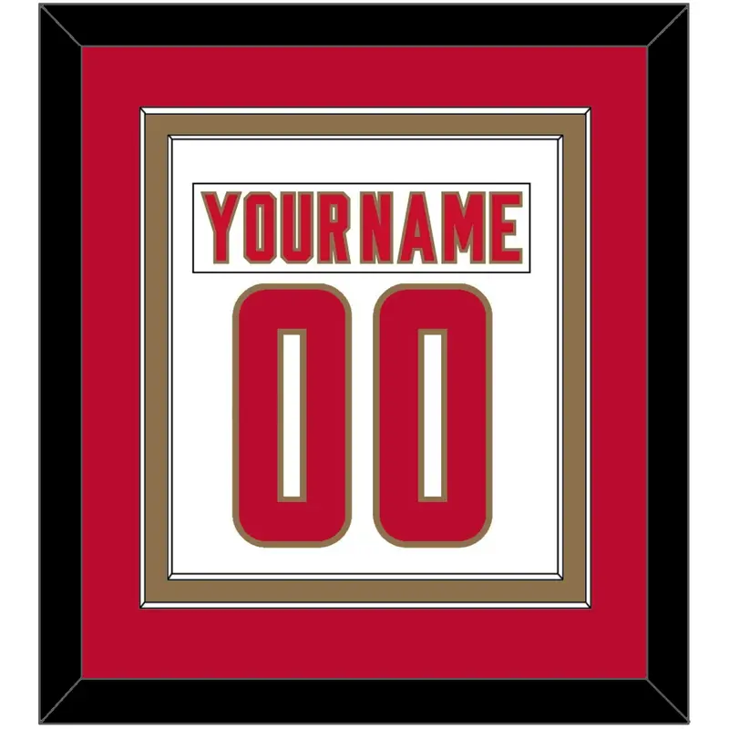 Denver Nameplate & Number (Back) Combined - Home White - Double Mat 3