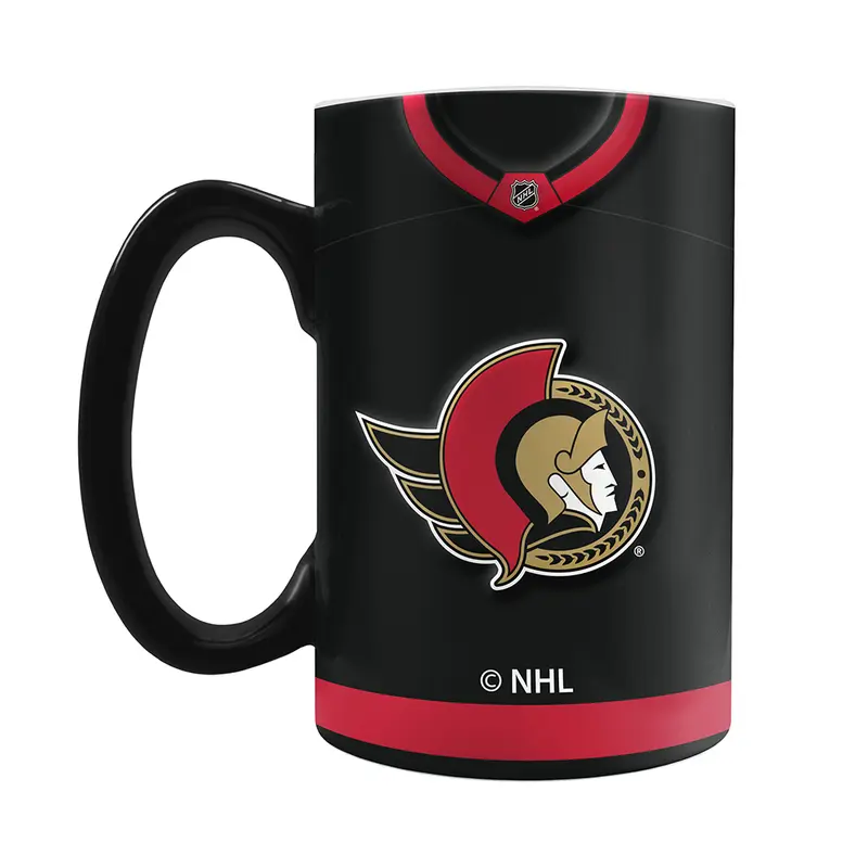 NHL Ottawa Senators Jersey Style Sculpted Mug (20 oz)
