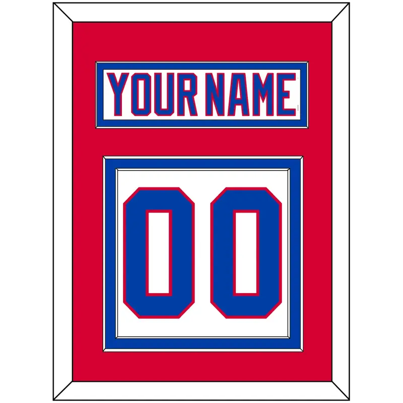 Washington Nameplate & Number (Back) - 2011 Winter Classic White - Double Mat 2