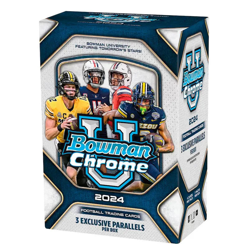 2024 Bowman University Chrome Football Blaster Box