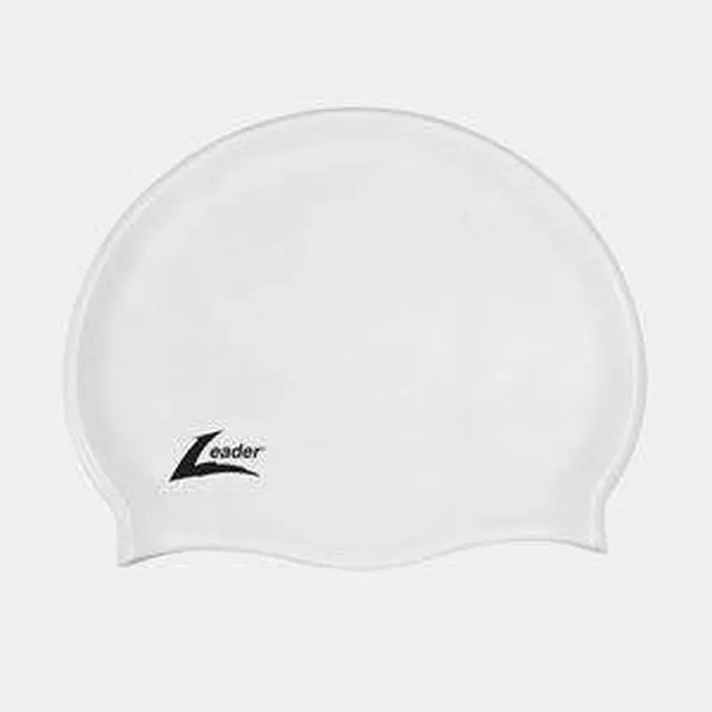 New Leader Medley Racer Long Hair Adult Swim Cap - White