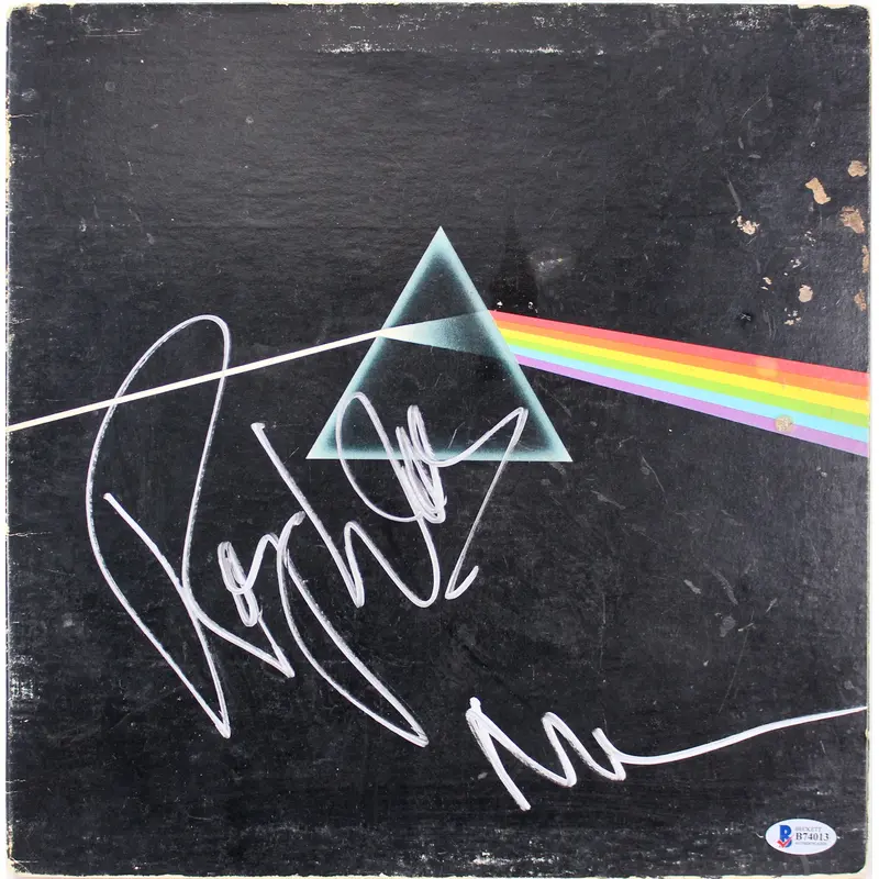 Roger Waters & Nick Mason Pink Floyd Signed Album Cover W/ Vinyl  BAS #A74013