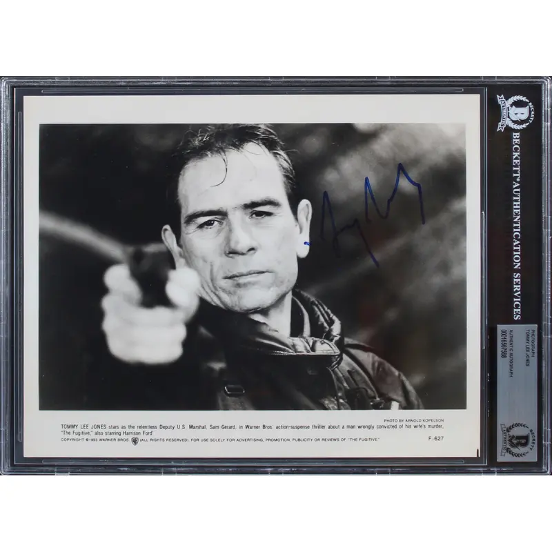 Tommy Lee Jones The Fugitive Authentic Signed 8x10 Photo BAS Slabbed 1