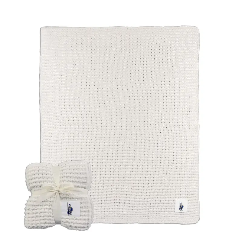 Worcester State University Cable Knit Throw 50x60