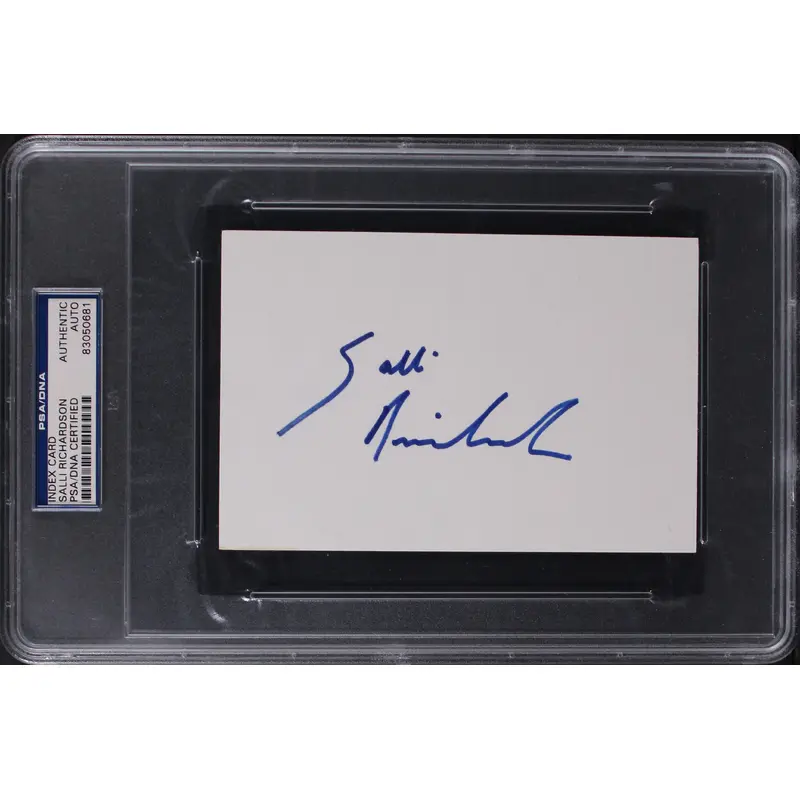 Salli Richardson I Am Legend Authentic Signed 4x6 Index Card PSA/DNA Slabbed