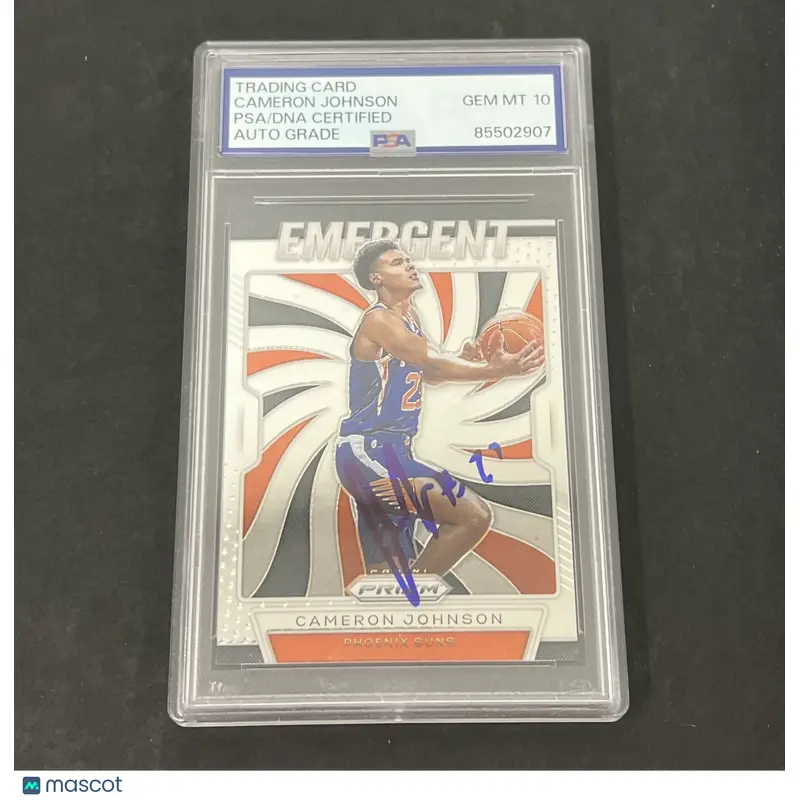 2019-20 Panini Prizm #13 Cameron Johnson Emergent signed card PSA Auto 10