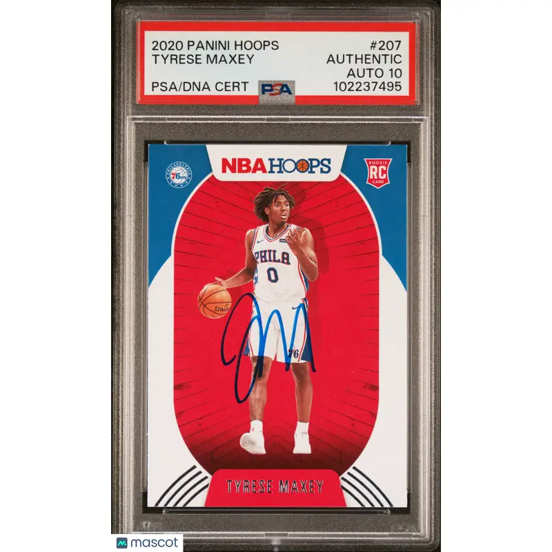 2020 Panini Hoops #207 Tyrese Maxey PSA A Auto 10