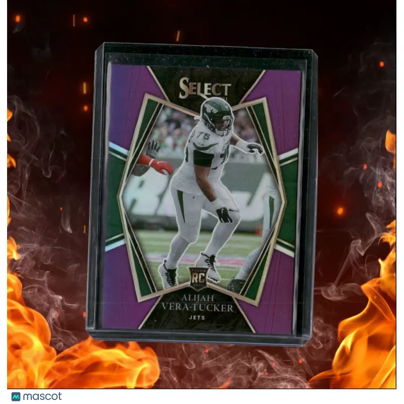 2021 Panini Select Alijah Vera-Tucker Purple Prizm Rookie 37/75 #186