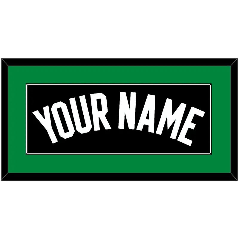 Boston Name - Black Statement - Single Mat 2