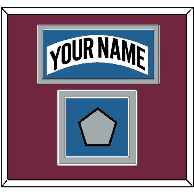 Colorado Nameplate & Stanley Cup Finals Patch - Home White (1999-2001) - Double Mat 4