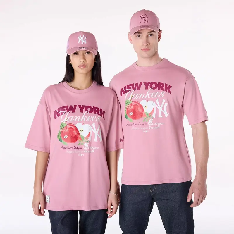 New York Yankees MLB Fruit Dark Pink T-Shirt