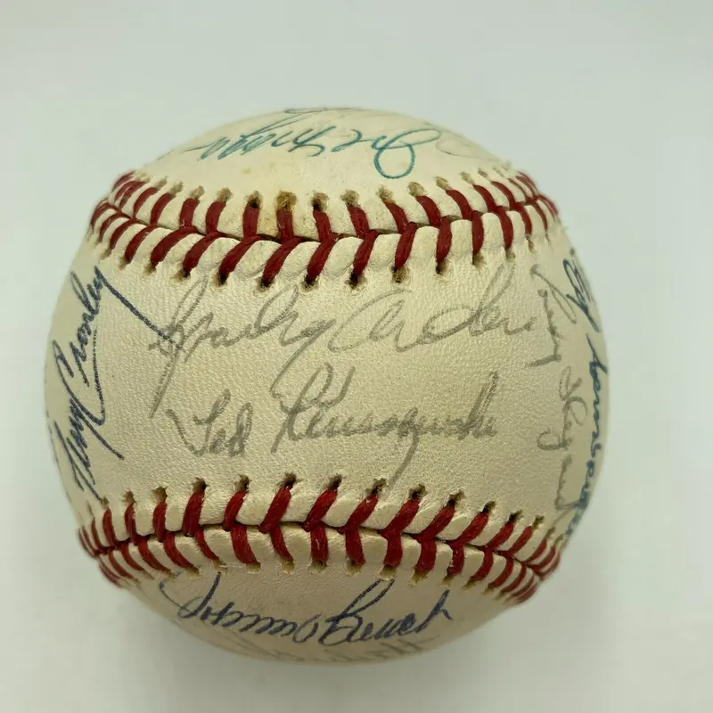 1975 Cincinnati Reds World Series Champs Team Signed Baseball JSA COA