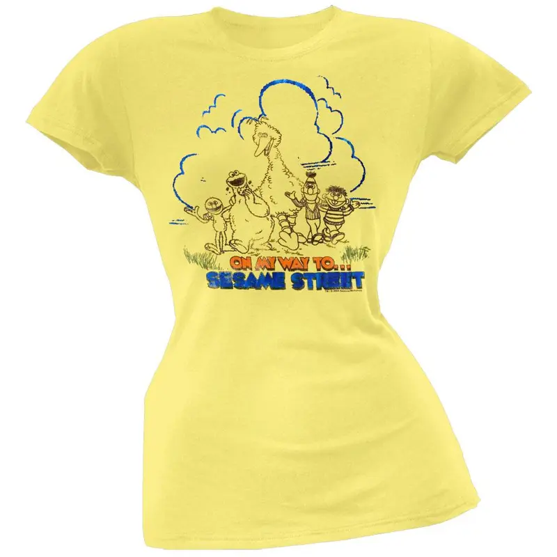 Sesame Street - On My Way Juniors T-Shirt