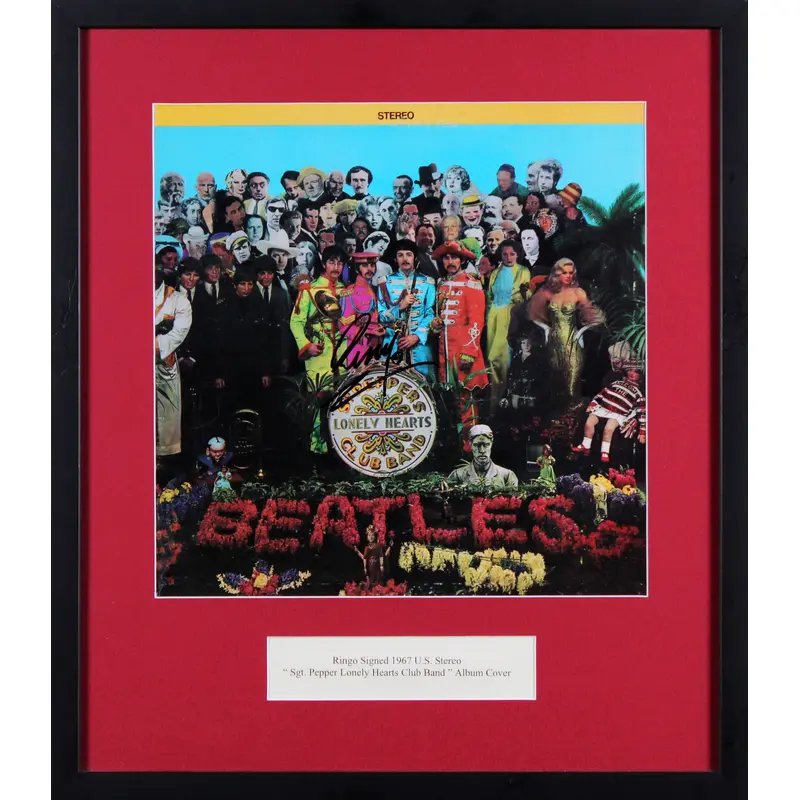 Ringo Starr The Beatles Signed & Framed Sgt. Pepper's Album Cover JSA #ZZ36206