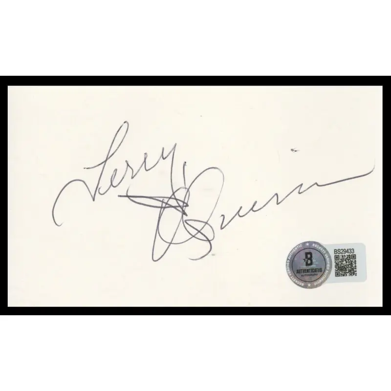 Terry O'Quinn Lost Authentic Signed 3x5 Index Card Autographed BAS #BS29433