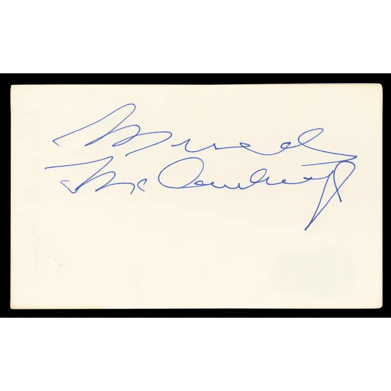 Mercedes McCambridge All the King's Men Signed 3x5 Index Card BAS #BL98792