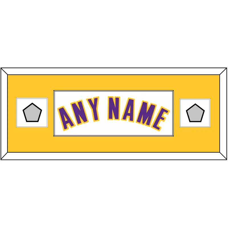 Los Angeles Name & 2 Finals Patches - Alternate White (2002-2018) - Single Mat 4