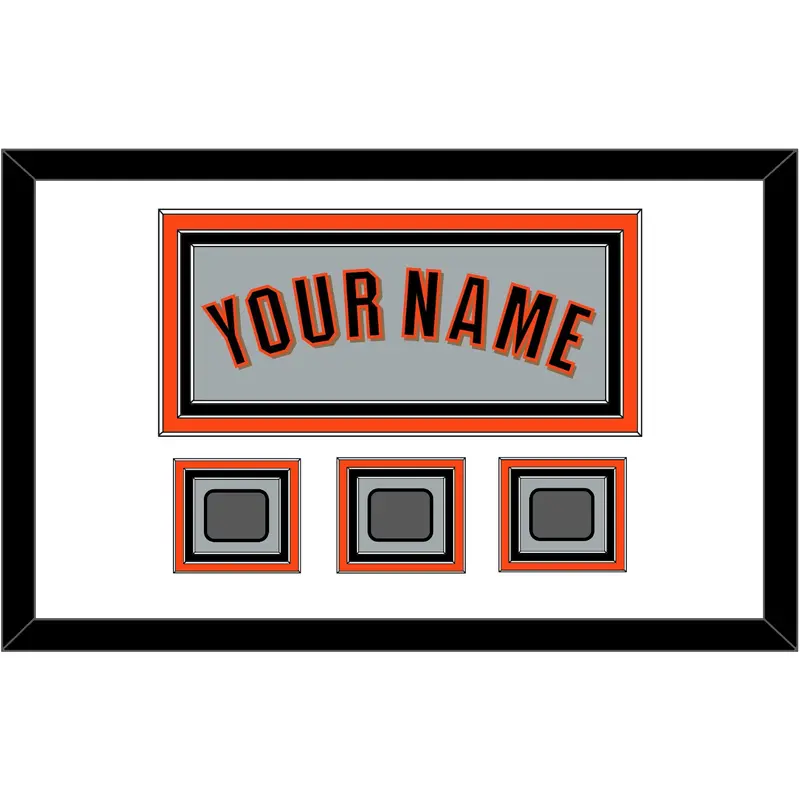 San Francisco Name & 3 World Series Champions Patches - Road Gray (2010-2021) - Triple Mat 1