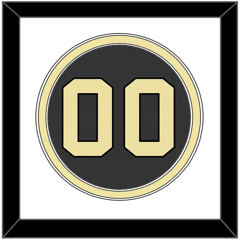 Vanderbilt Baseball Number - Road Black (2019-2020) - Double Mat 1