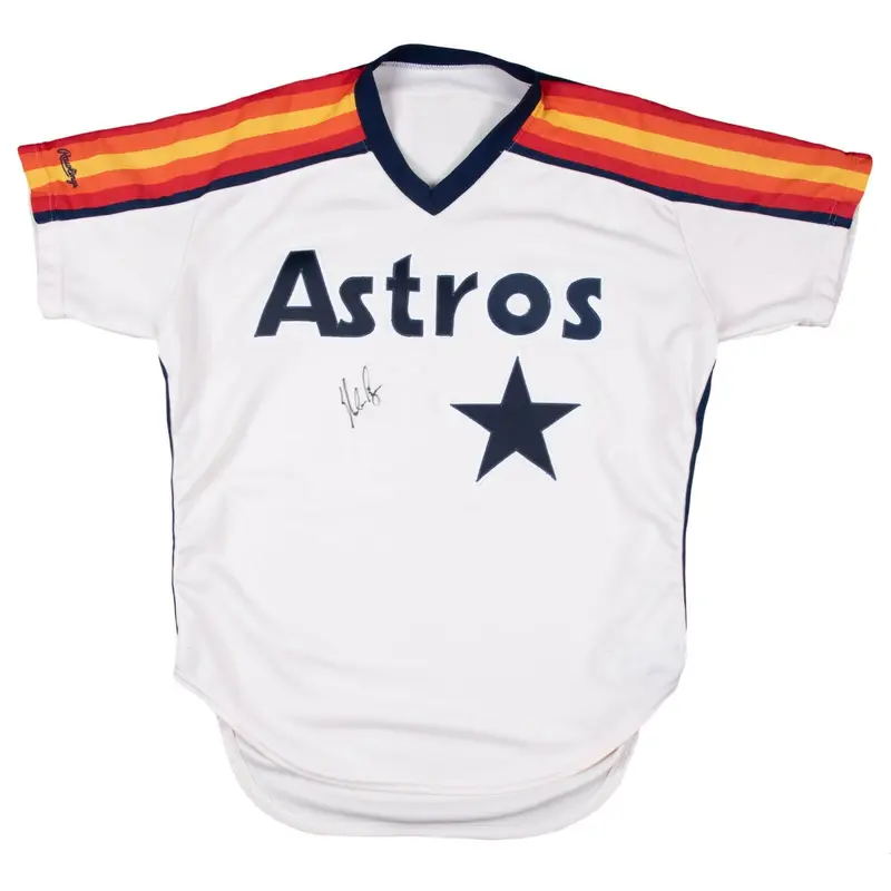 1987 Nolan Ryan Signed Houston Astros Authentic Team Issued Jersey Beckett COA