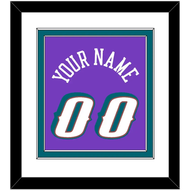 Utah Name & Number - Road Purple (1996-2004) - Double Mat 1