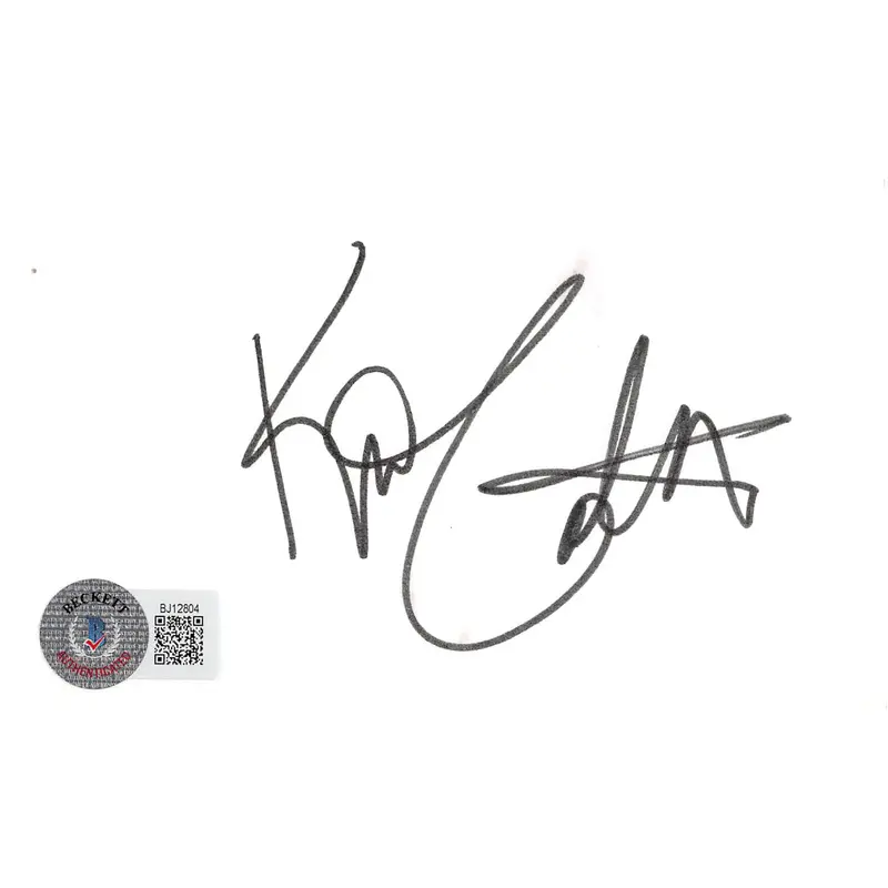 Kim Cattrall Sex And The City Authentic Signed 3x5 Index Card BAS #BJ12804