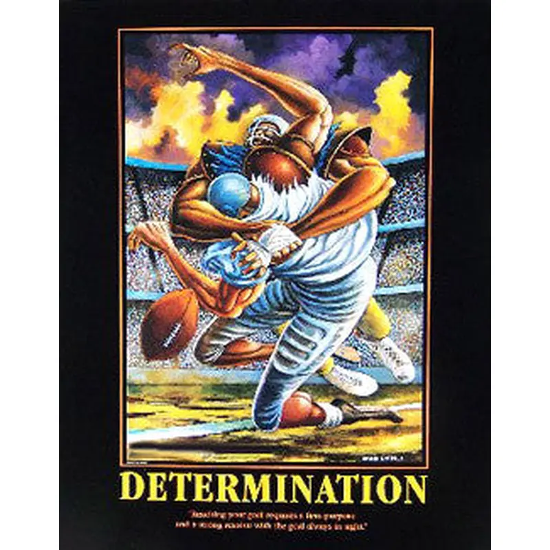 Football "Determination" Motivational Print by Ernie Barnes