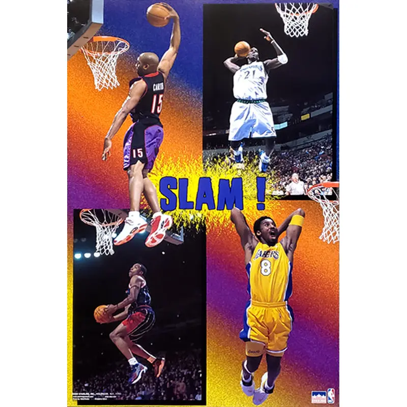 NBA Slam Dunk Superstars 2000 Poster (Kobe Bryant, Carter, Garnett, Francis) - Starline Inc.