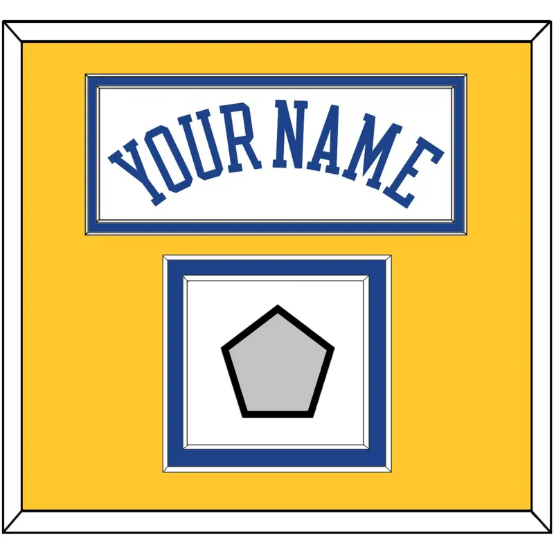 Golden State Name & Champions Patch - Home White (2010-2019) - Double Mat 3