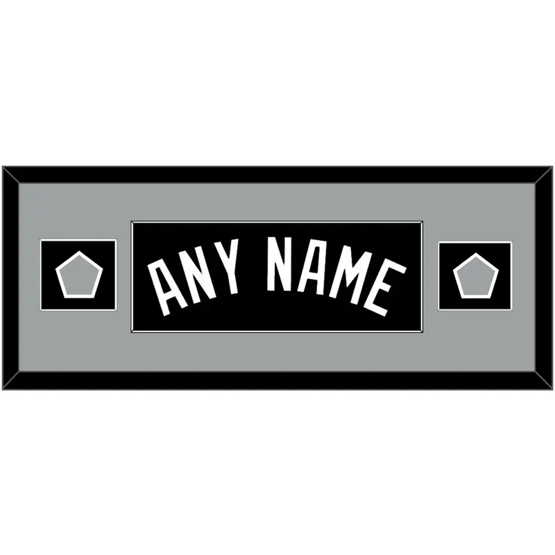 San Antonio Name With 2 Finals Patches - Road Black (1989-2002) - Single Mat 4