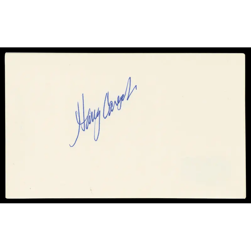Harry Carey Jr. Three Godfathers Signed 3x5 Index Card Autographed BAS #BM57064