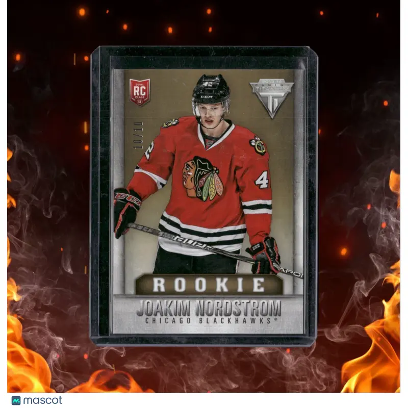 2013-14 Panini Titanium Joakim Nordstrom Rookie Auto 10/10 #230