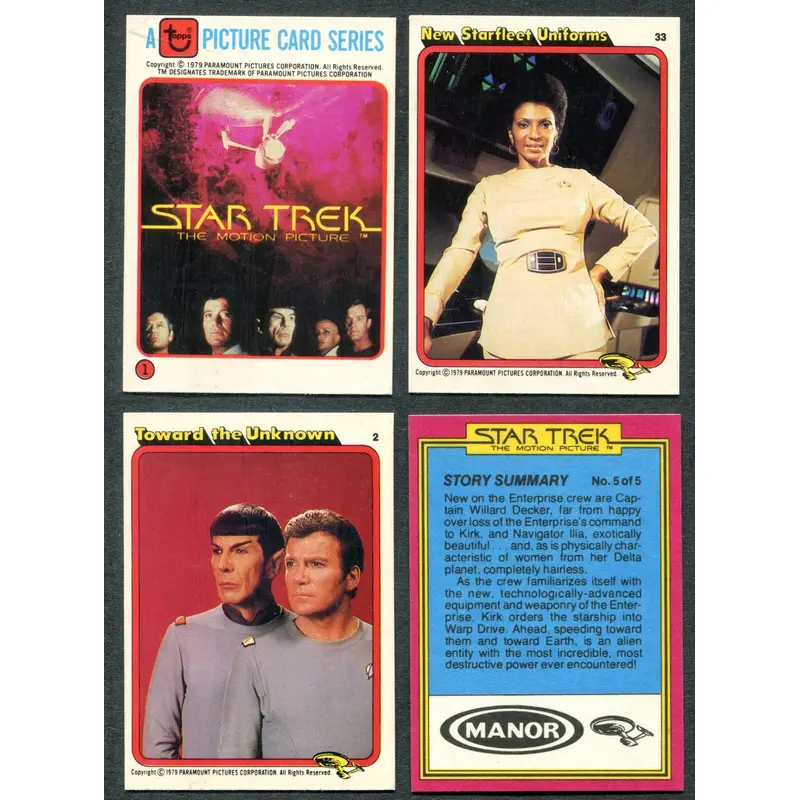 1979 Topps Star Trek Complete Set (33) (Manor Bread) NM/MT