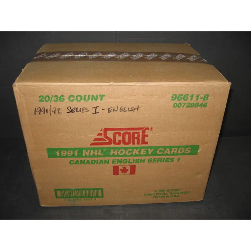 1991/92 Score Hockey Series 1 Case (Can/Eng) (20 Box) (96611-8)