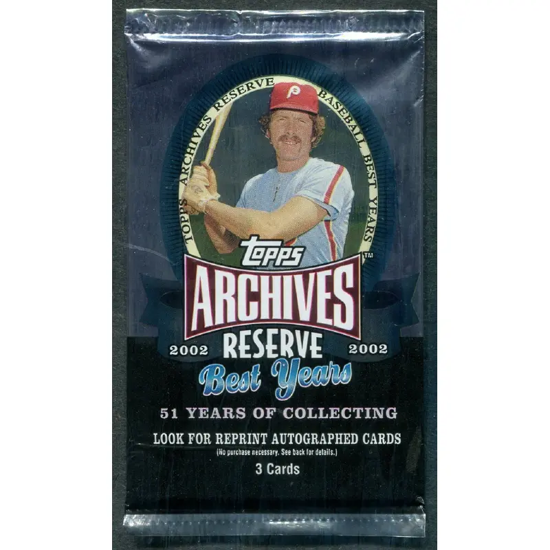 2002 Topps Archives Reserve Best Years Baseball Unopened Pack (Retail) (3)