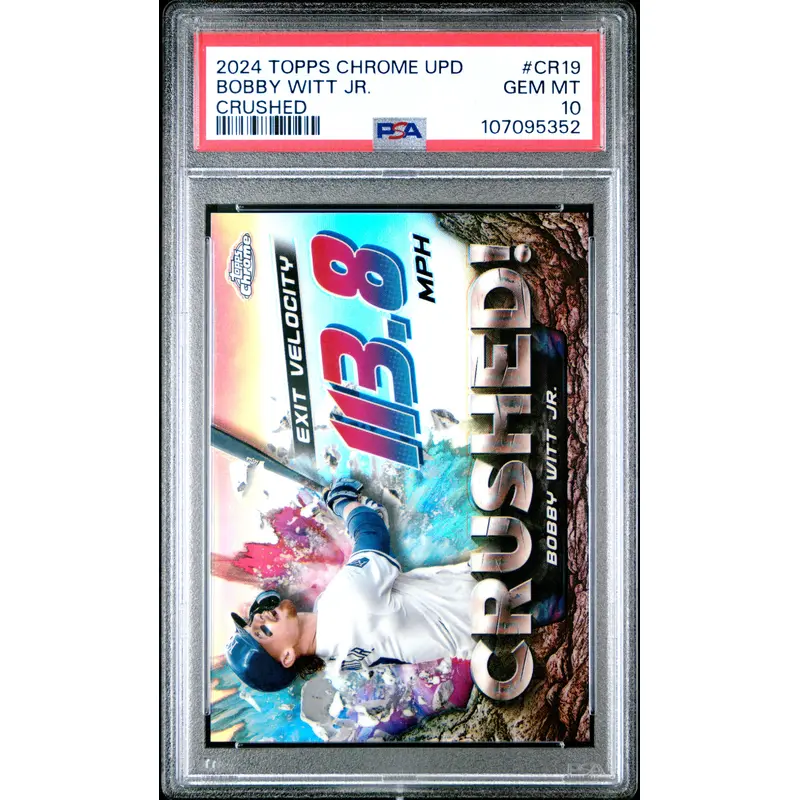 Bobby Witt Jr. 2024 Topps Chrome Update Crushed PSA 10 Gem Mint