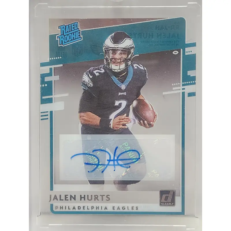 Jalen Hurts 2020 Panini Clearly Authentic Rookie Auto