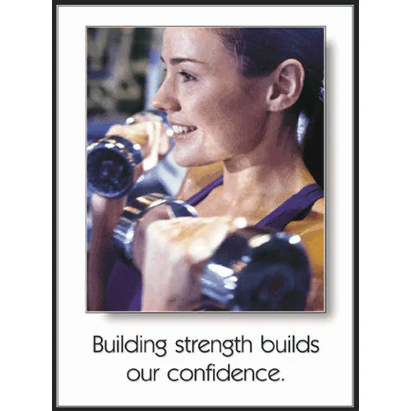 Women's Free Weights "Building Strength" Motivational Poster - Fitnus Corp.