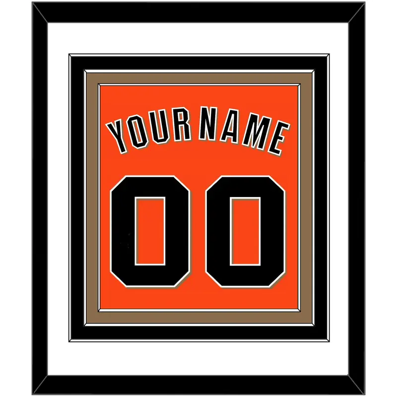 San Francisco Name & Number - Alternate Orange - Triple Mat 1