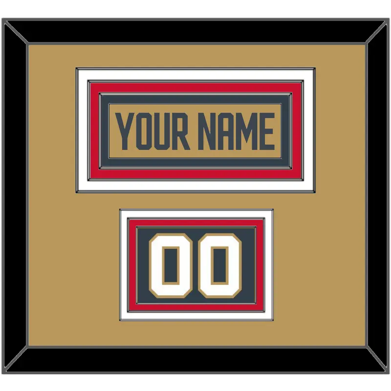Vegas Nameplate & Number (Shoulder) - Alternate Gold - Triple Mat 2