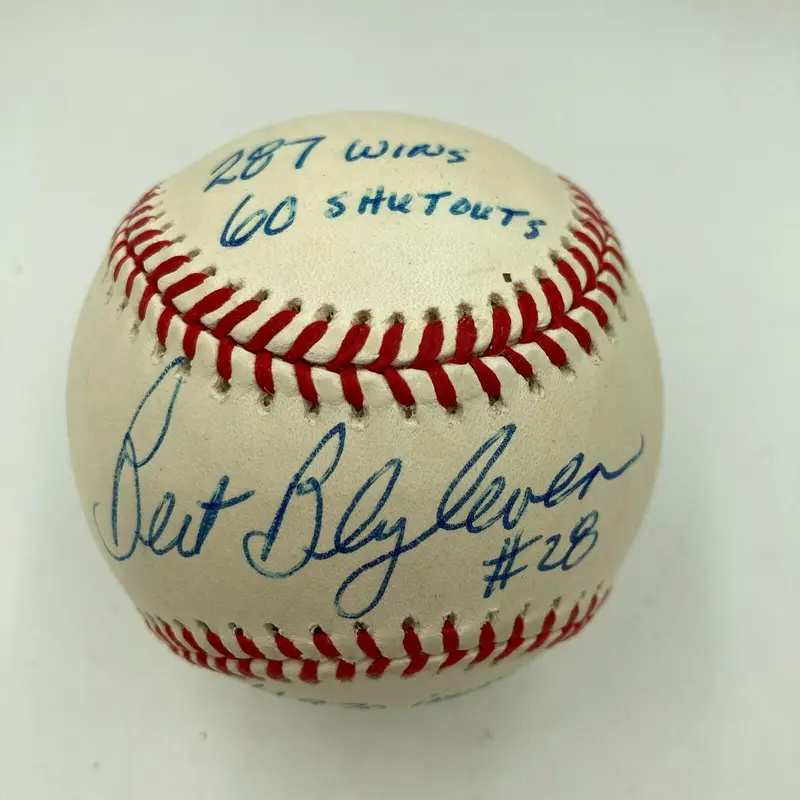 Bert Blyleven Signed Heavily Inscribed STAT Major League Baseball JSA COA