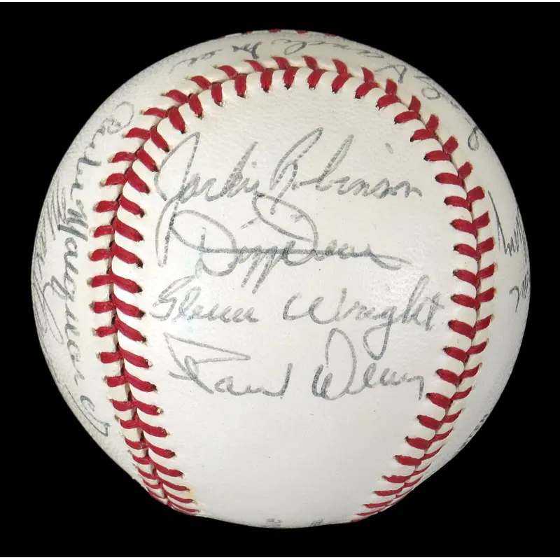 Nice Jackie Robinson 1969 Hall Of Fame Multi Signed Baseball 14 Sigs JSA COA