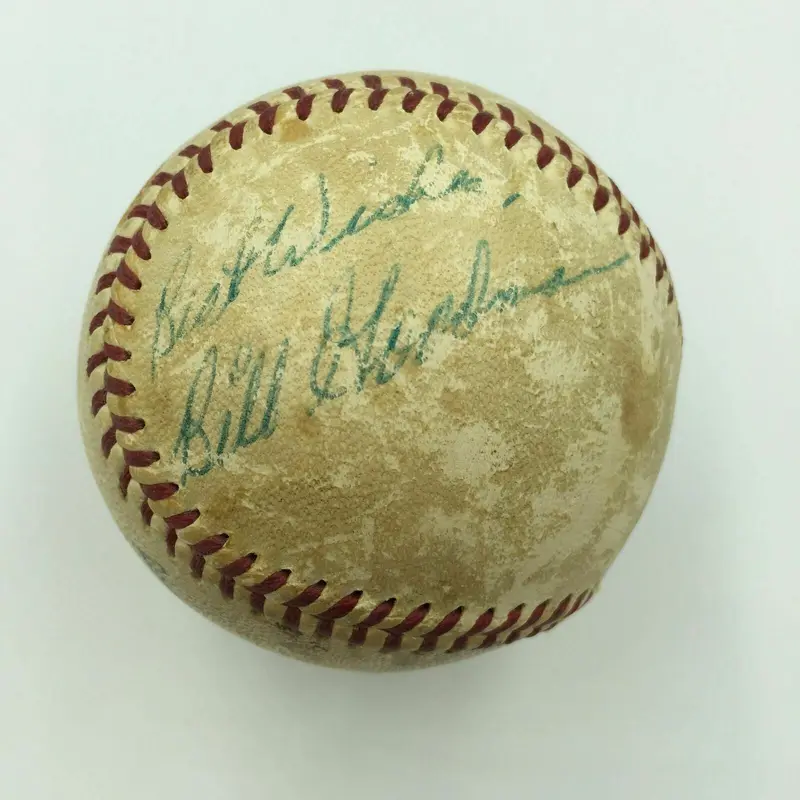 RARE 1950's Billy Goodman Single Signed AL Harridge Baseball JSA COA Red Sox