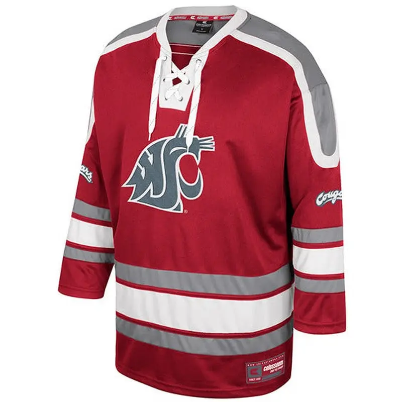 Colosseum Mens Crimson WSU Hockey Jersey
