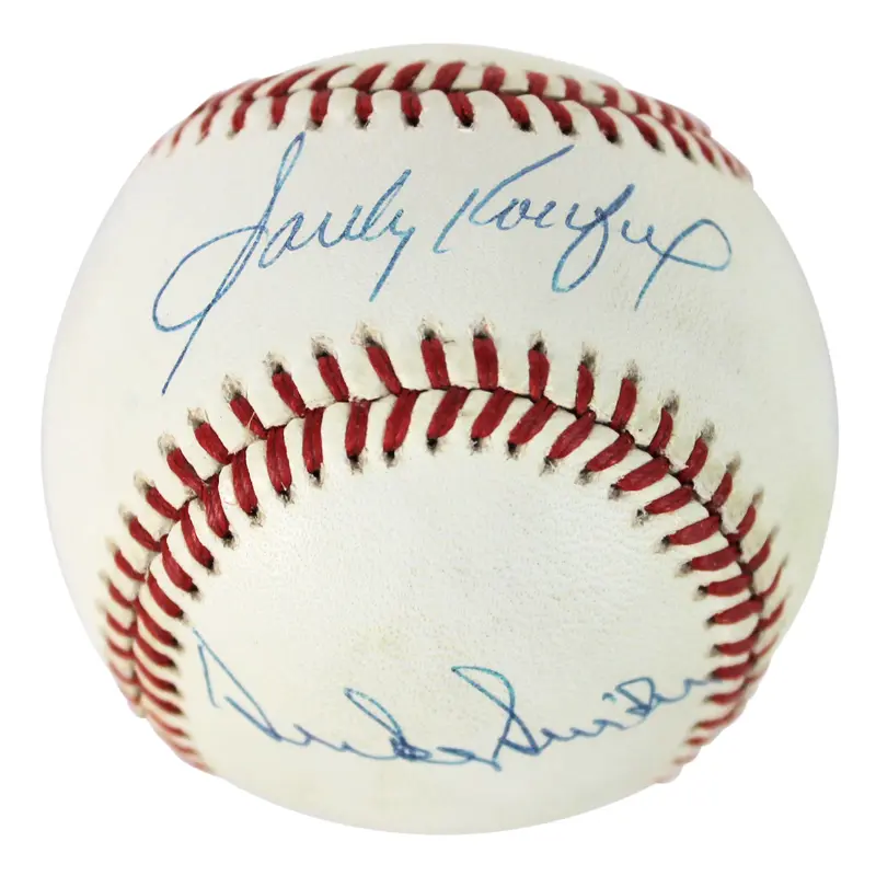 Dodgers Sandy Koufax & Duke Snider Authentic Signed Onl Baseball PSA/DNA #H56599