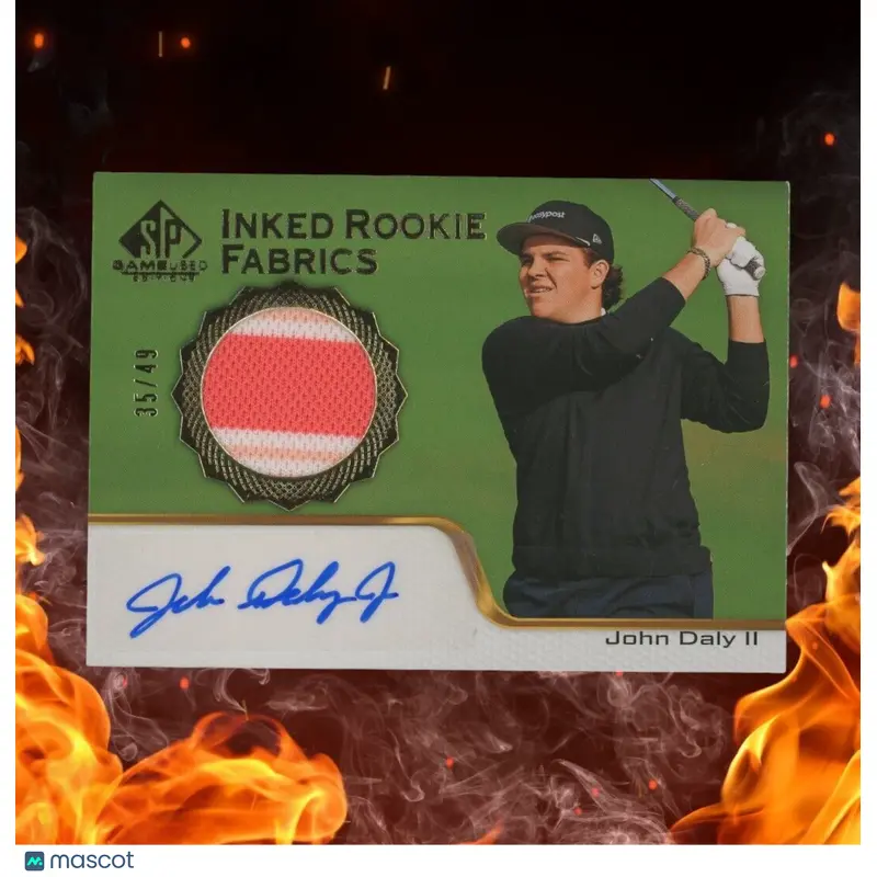 2024 SP Game Used Golf JOHN DALY II Rookie Inked Fabrics /49 Gold Spectrum IRFJD