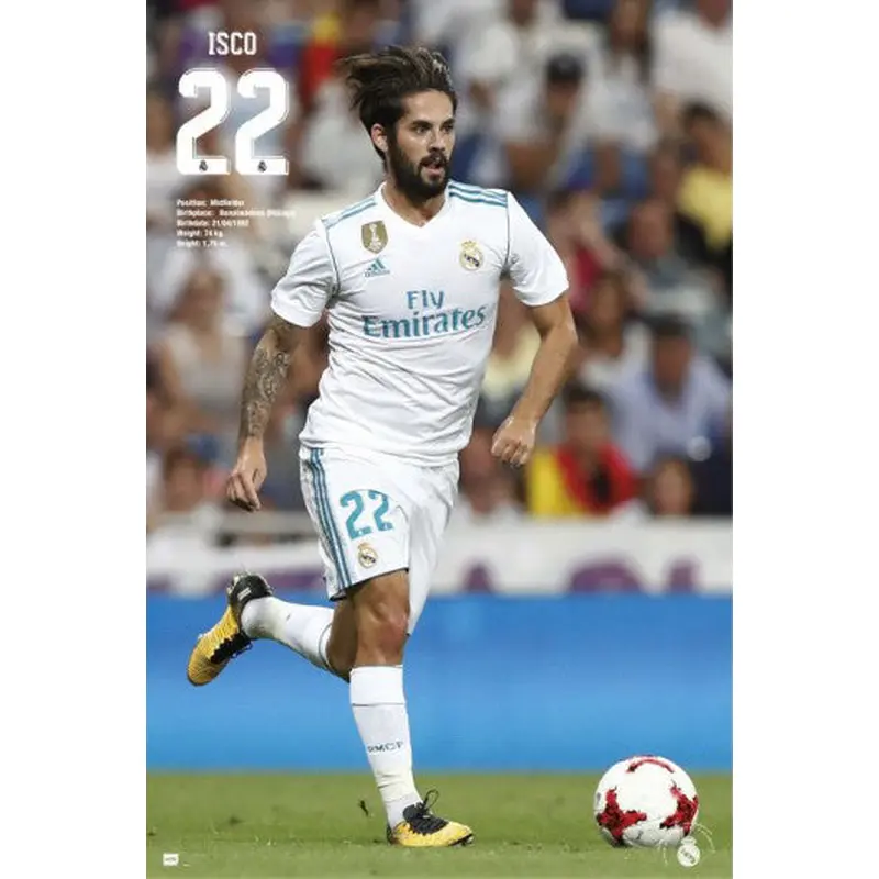 Isco "Superstar" Real Madrid CF Official La Liga Soccer Action Poster - G.E. (Spain) 2018