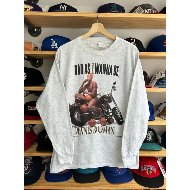 Vintage 1996 Dennis Rodman Bad as I Wanna Be Long Sleeve Tee Large