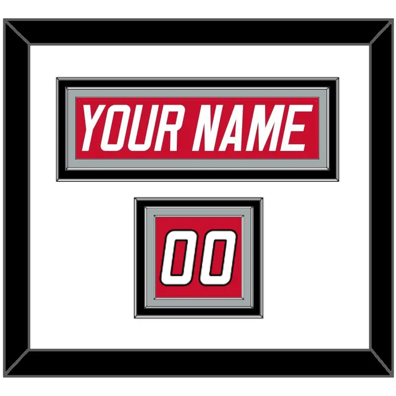 Carolina Nameplate & Number (Shoulder) - Road Red (1997-2000) - Triple Mat 1