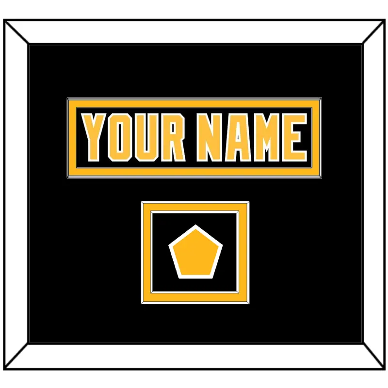 Pittsburgh Nameplate & Logo Patch - Road Black (1992-1997) - Double Mat 2